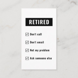 私のおもしろい問題ではない退職した引退ギャグユーモア 名刺