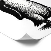 私のおもしろい大統領のデモではない抗議ペンギン ポスター (角)