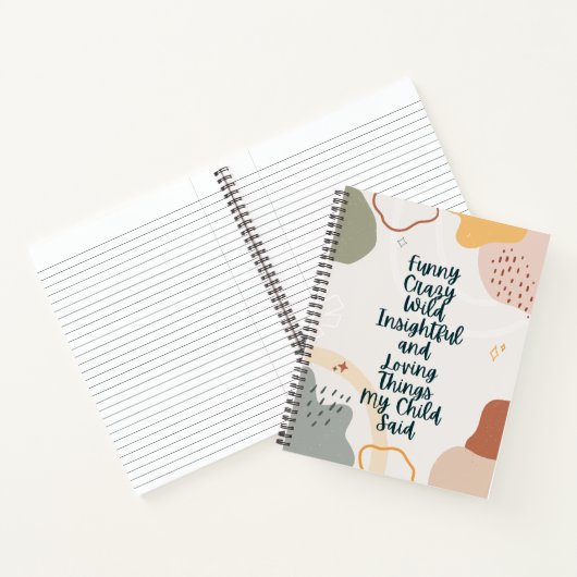 私のおもしろい子供がノートと言った愛しカラフルるもの ノートブック (内部)