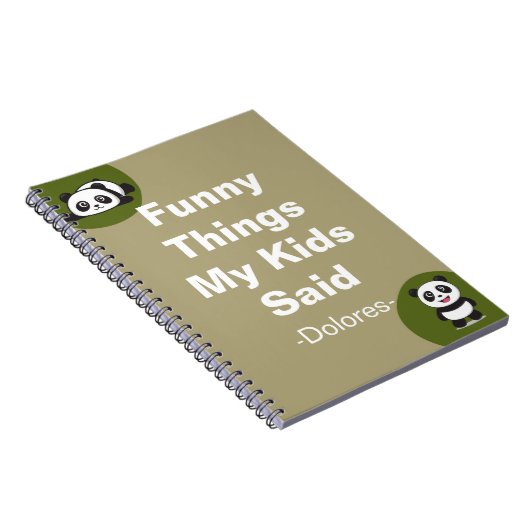私のおもしろい子供たちが言った事 ノートブック (右側)