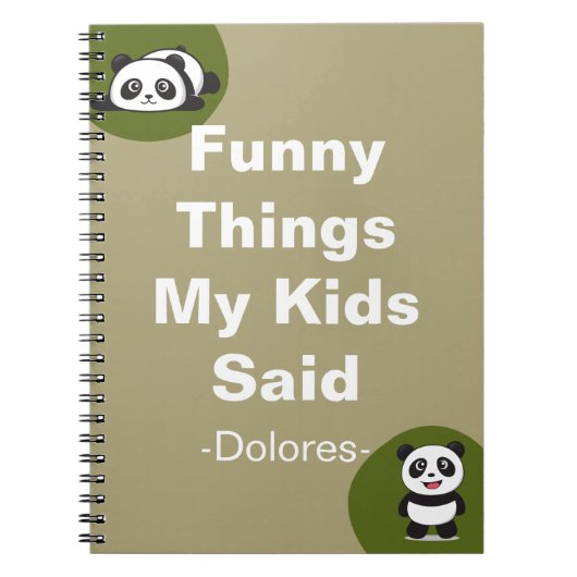 私のおもしろい子供たちが言った事 ノートブック (正面)