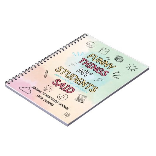 私のおもしろい学生がジャーナルに言った事 ノートブック (左側)