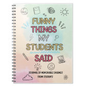 私のおもしろい学生がジャーナルに言った事 ノートブック (正面)