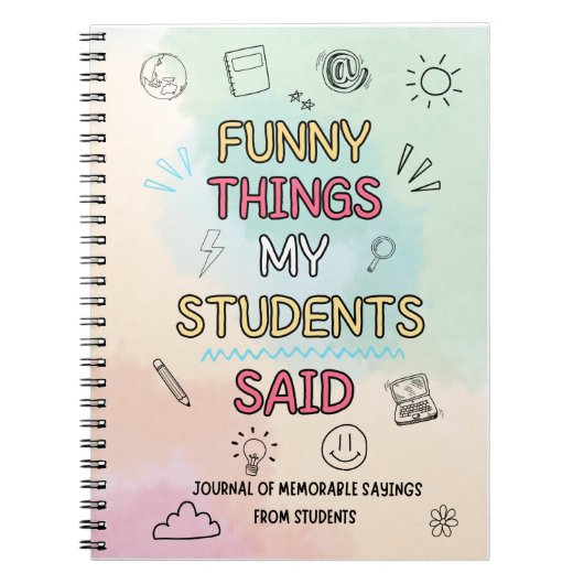 私のおもしろい学生がジャーナルに言った事 ノートブック (正面)