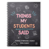 私のおもしろい学生がジャーナルに言った事 ノートブック (正面)