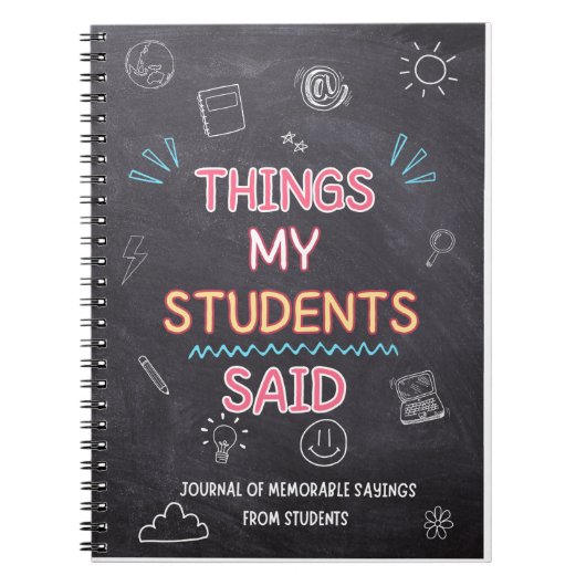 私のおもしろい学生がジャーナルに言った事 ノートブック (正面)