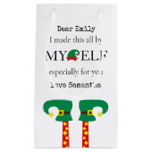 私のおもしろい小妖精や小人名で作った スモールペーパーバッグ (正面)