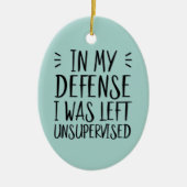 私のおもしろい弁護で私は監督され離れた写真 セラミックオーナメント (正面)