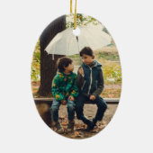 私のおもしろい弁護で私は監督され離れた写真 セラミックオーナメント (裏面)