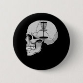 私のおもしろい心の中のディスクゴルフ 缶バッジ (正面)