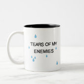 私のおもしろい敵の皮肉な涙モダン ツートーンマグカップ (左)
