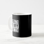 私のおもしろい新婦がギ結婚になるために汗をかく コーヒーマグカップ (正面左)