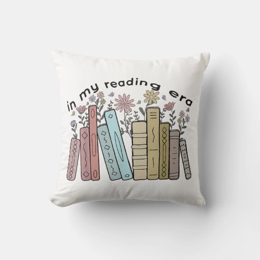 私のおもしろい時代のブックリーダー読引用文Groovy L クッション (正面)