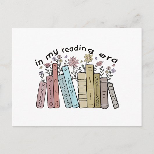 私のおもしろい時代のブックリーダー読引用文Groovy L ポストカード (正面)