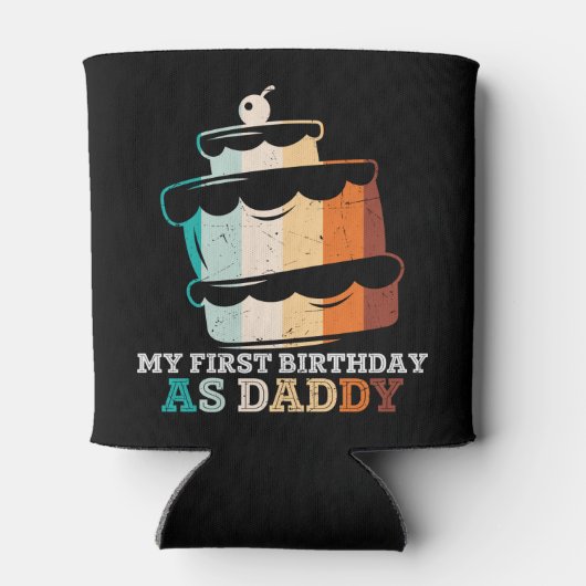 私のおもしろい最初の誕生日はパパ 缶クーラー (裏面)