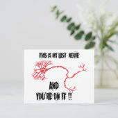 私のおもしろい最後の神経 ポストカード (スタンド正面)