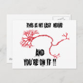 私のおもしろい最後の神経 ポストカード (正面/裏面)