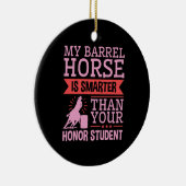 私のおもしろい樽の馬はバ頭が切れるルル競走だ セラミックオーナメント (右)