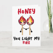 私のおもしろい火を照らす完璧なマッチ誕生日 サンキューカード (正面)