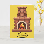 私のおもしろい炉底から感謝の言葉を述べる カード (黄色い花)