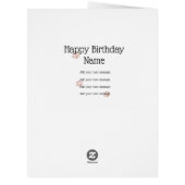 私のおもしろい熱意のお誕生日ケーキ (裏面)