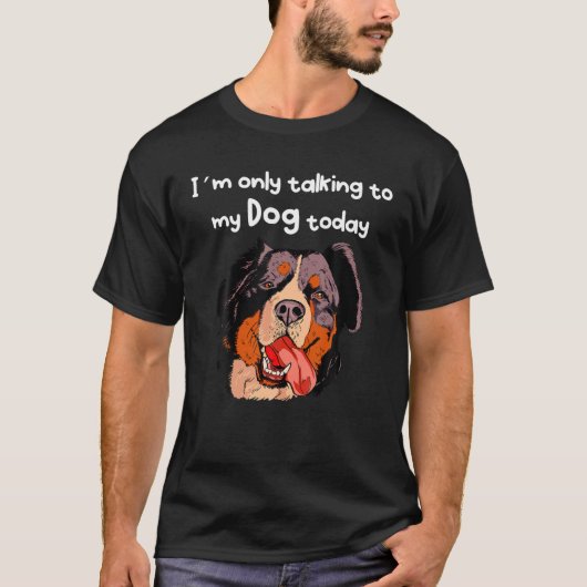 私のおもしろい犬の顔と話す Tシャツ (正面)