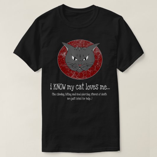 私のおもしろい猫は私を愛している Tシャツ (デザイン正面)