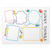 私のおもしろい生徒が言った事 ノートパッド (正面)