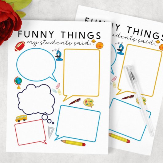 私のおもしろい生徒が言った事 ノートパッド