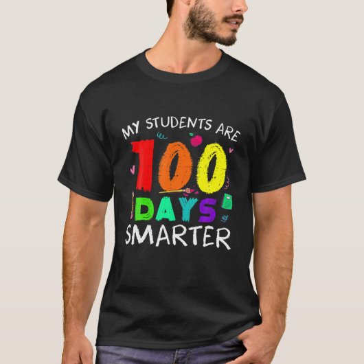 私のおもしろい生徒は100人の日頭が切れるの学校の生徒だ Tシャツ (正面)