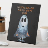 私のおもしろい皮肉な幽霊ユーモアを扱う 台座サイン (インサイチュ)