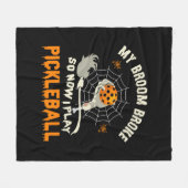 私のおもしろい箒が壊れたので、私はピックル遊ボール フリースブランケット (正面(横))