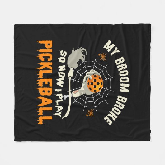 私のおもしろい箒が壊れたので、私はピックル遊ボール フリースブランケット (正面(横))