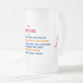 私のおもしろい義理の引用文 フロストグラスビールジョッキ (正面右)