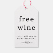 私のおもしろい花嫁のラベルは無料ワイン ギフトタグ (裏面)