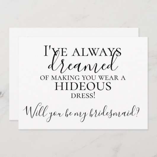 私のおもしろい花嫁の提案をしてくれないか 招待状 (正面/裏面)