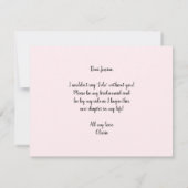 私のおもしろい花嫁カードになる – Champagne 招待状 (裏面)