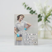 私のおもしろい薬のヴィンテージ女性の限界 ポストカード (スタンド正面)