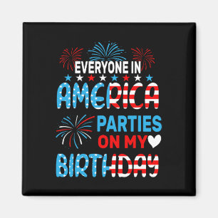 私のおもしろい誕生日でアメリカのパーティー4 マグネット