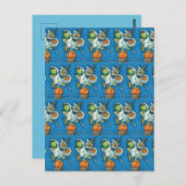 私のおもしろい足のハロウィーンフクロウをトリックまたは治療 ポストカード (正面/裏面)