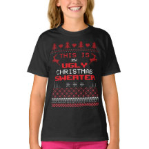 私のおもしろい醜いクリスマスセーター引用文Tシャツ