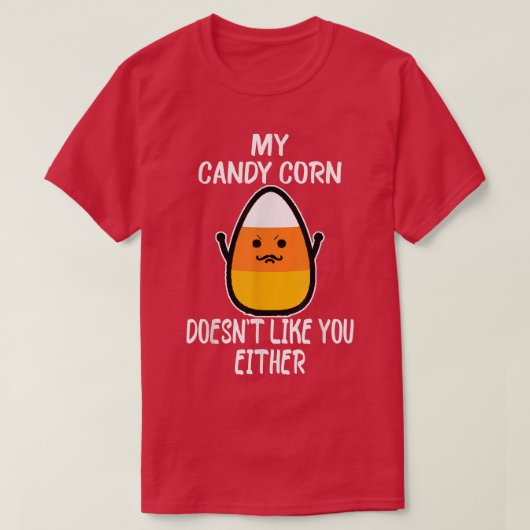 私のおもしろい飴のコーンも君が嫌いだ Tシャツ (デザイン正面)