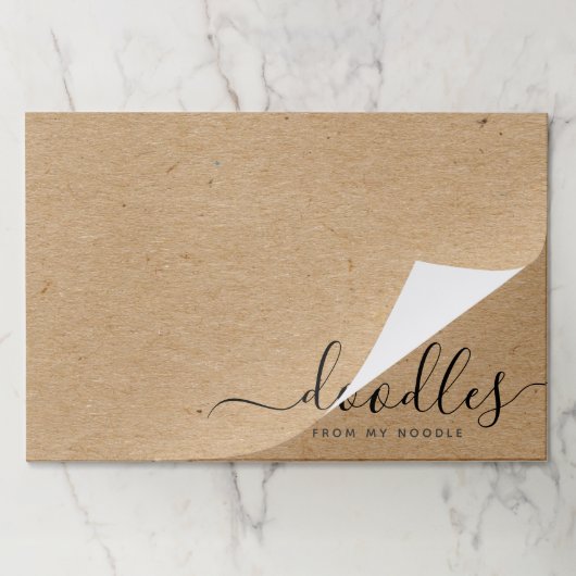 私のおもしろい麺クラフトブラウンからドードル ペーパーパッド (折り畳み)