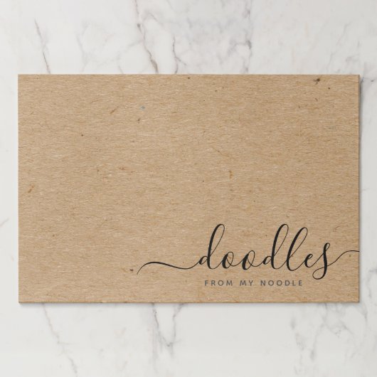 私のおもしろい麺クラフトブラウンからドードル ペーパーパッド (正面)