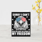 私のおもしろいDの音であなたの声が聞こえなくてごめんなさい カード (黄色い花)