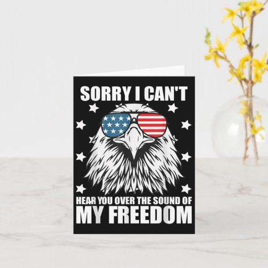 私のおもしろいDの音であなたの声が聞こえなくてごめんなさい カード (黄色い花)