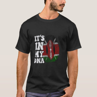 私のおもしろいDNAケニア国旗の指紋にある Tシャツ