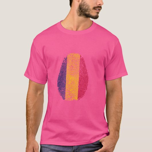 私のおもしろいDNAチャド国旗の指紋にある Tシャツ (正面)