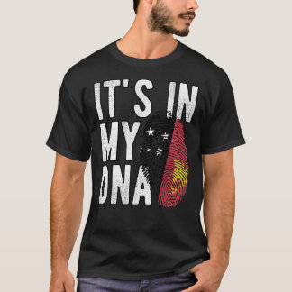 私のおもしろいDNAパプアニューギニア国旗のフィンープにある Tシャツ