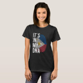 私のおもしろいDNAフィリピン国旗の指紋にある Tシャツ (正面フル)